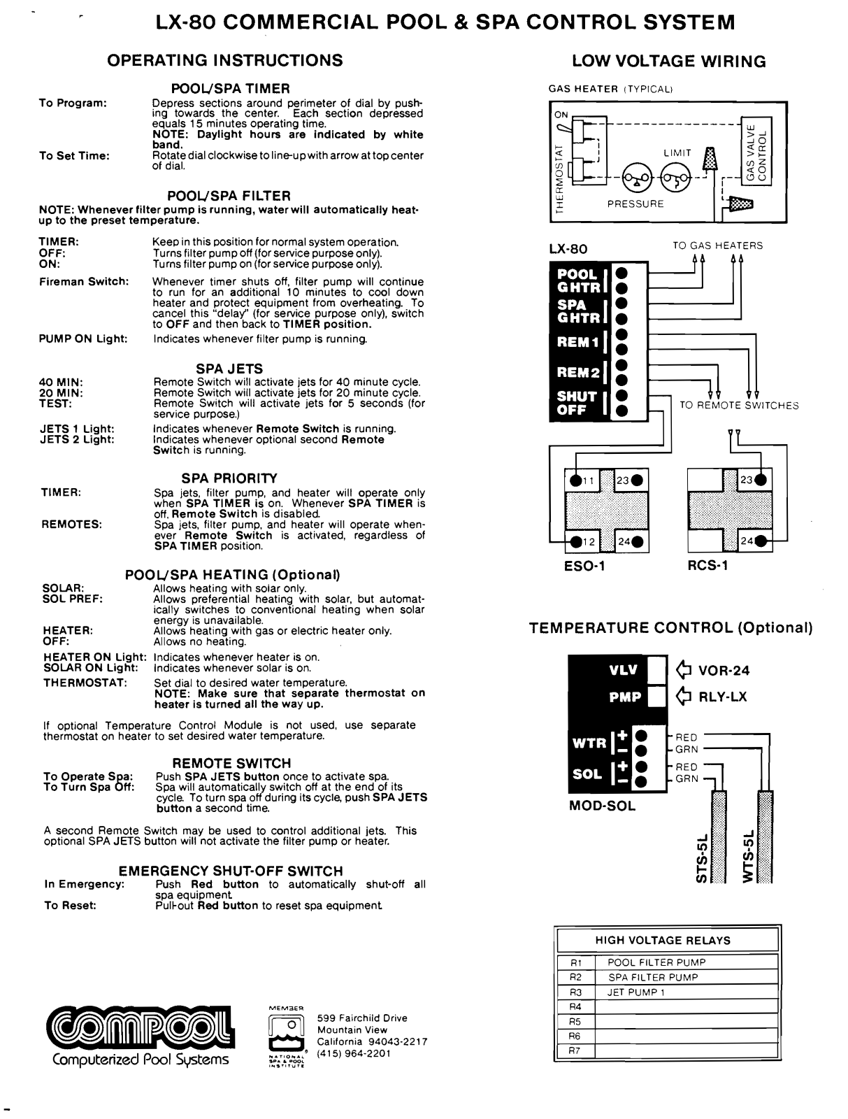 Pentair LX-80 User Manual