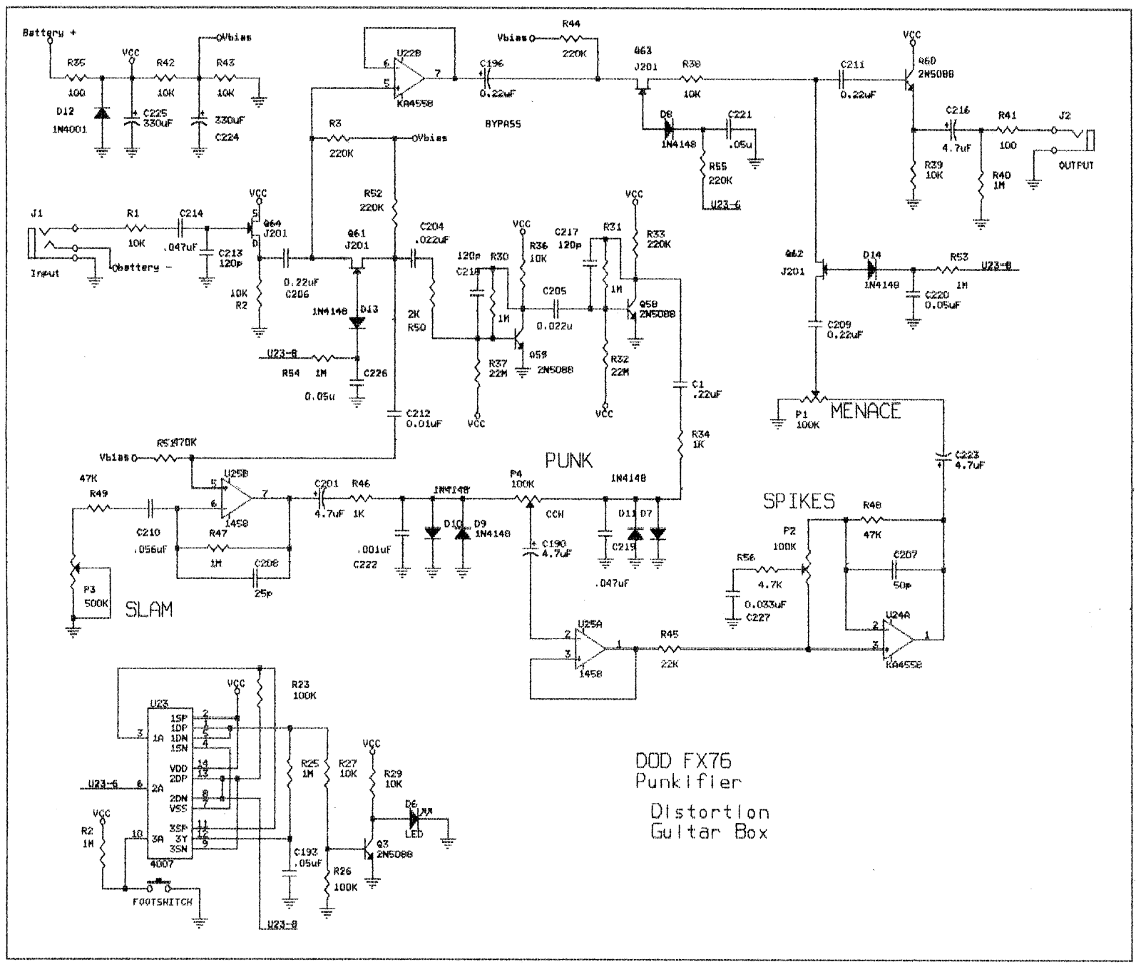 Dod fx76 schematic