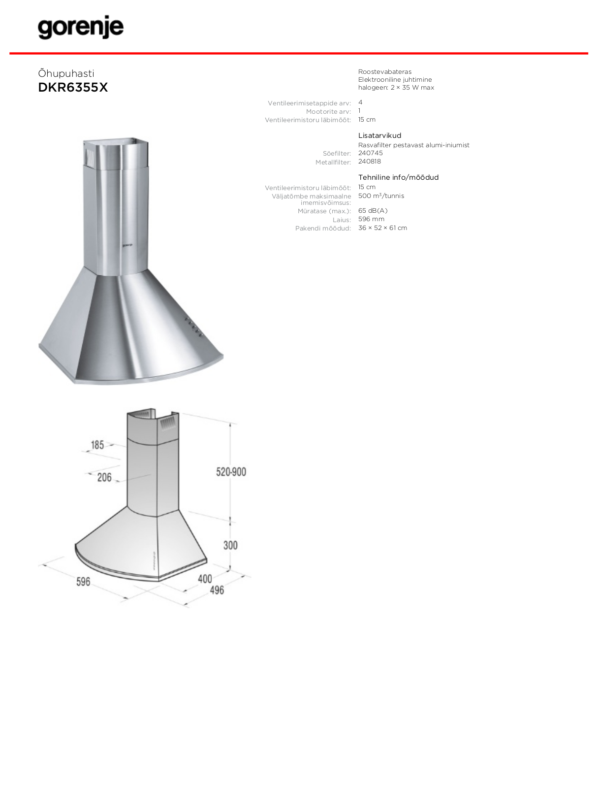 Gorenje DKR6355X BROCHURE