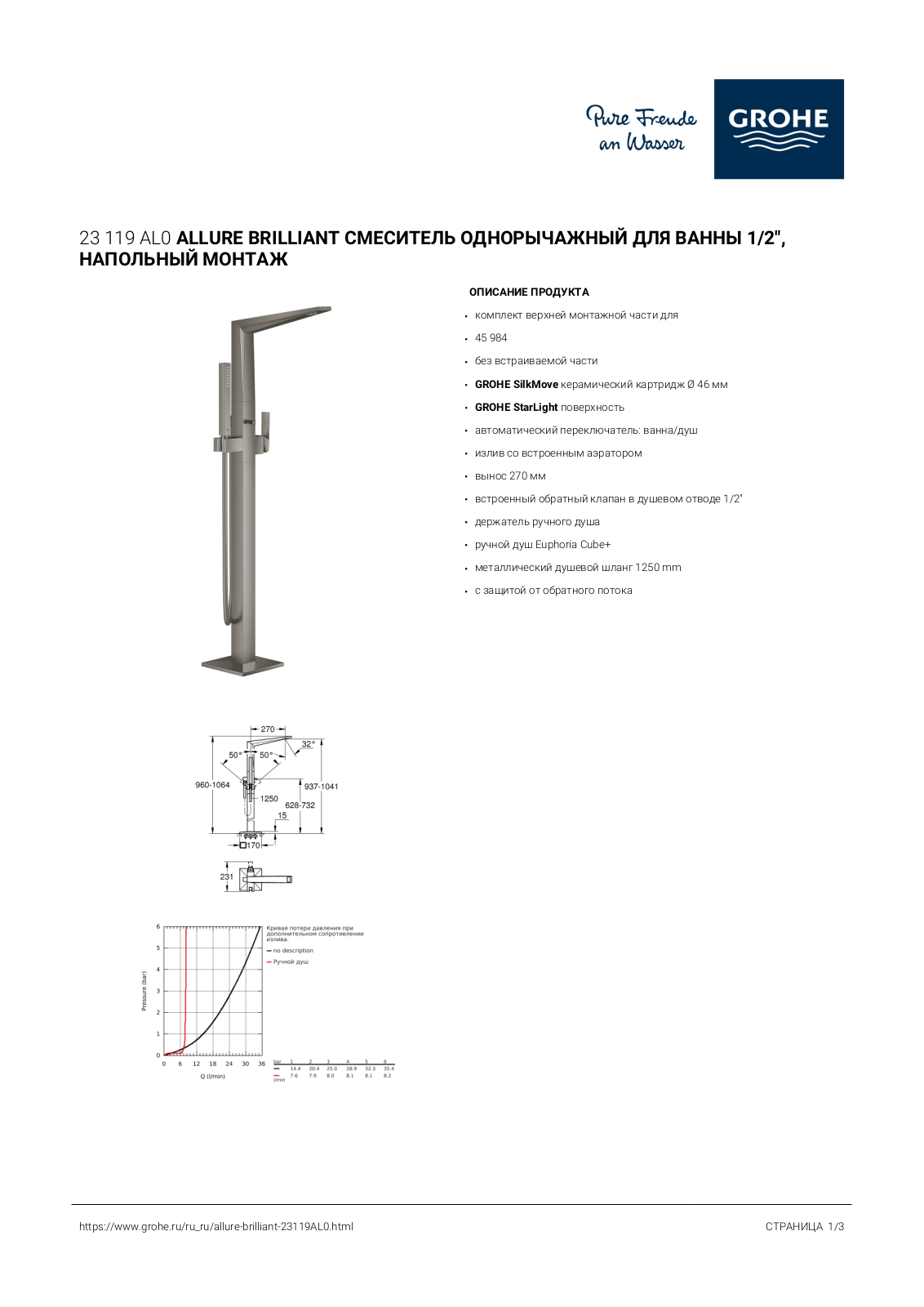 Grohe 23 119 AL0 User guide