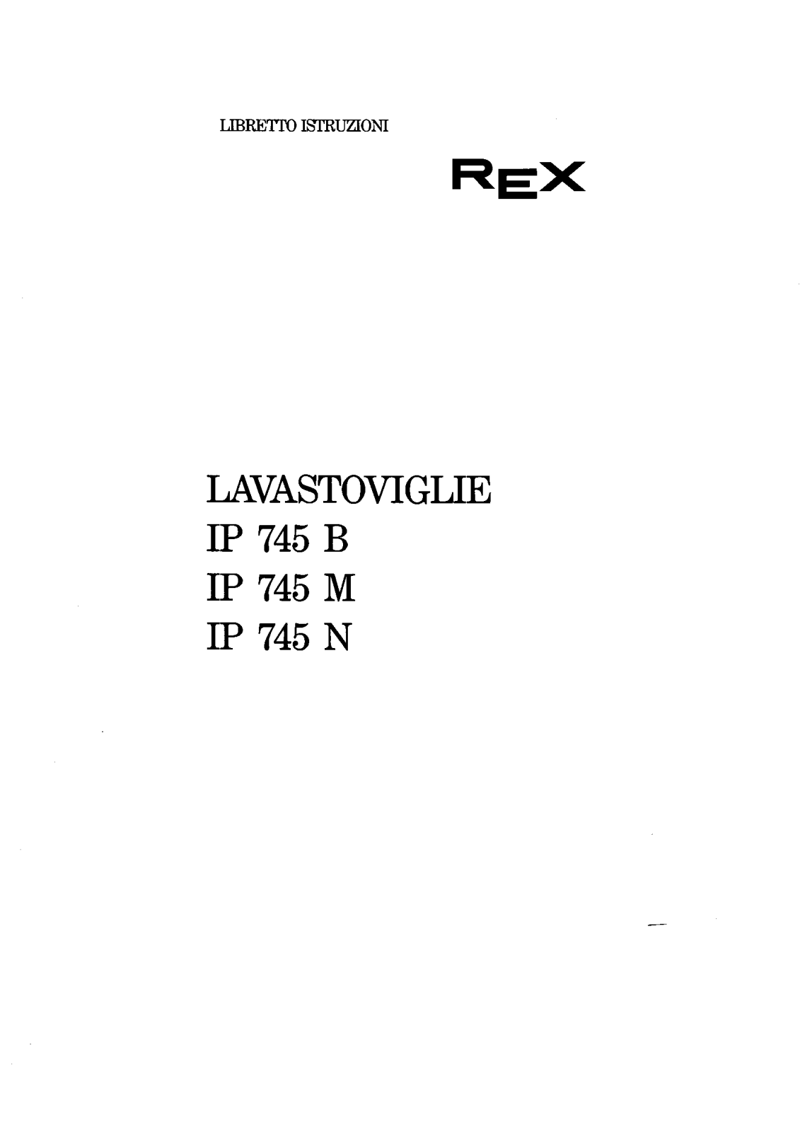 Rex IP745B, IP745N, IP745M User Manual