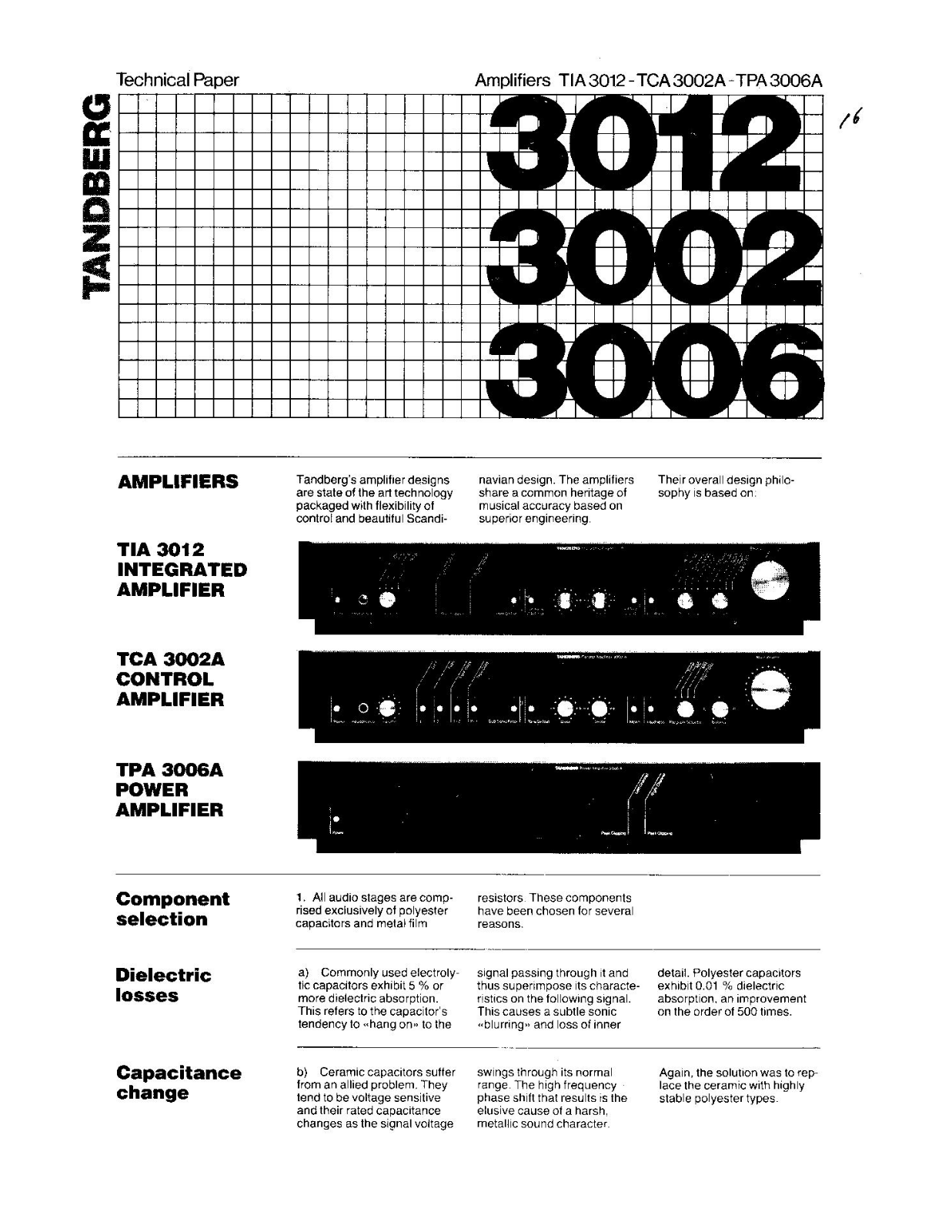 Tandberg TIA-3012-A, TPA-3006-A Brochure