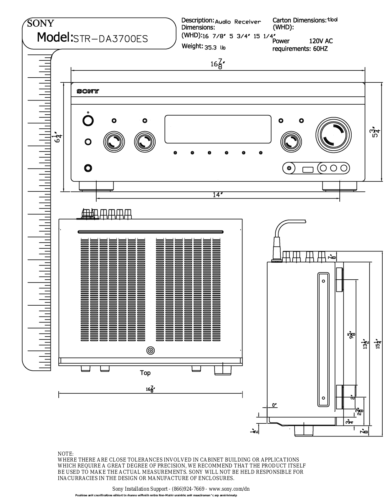 Sony STR-DA3700ES User Manual