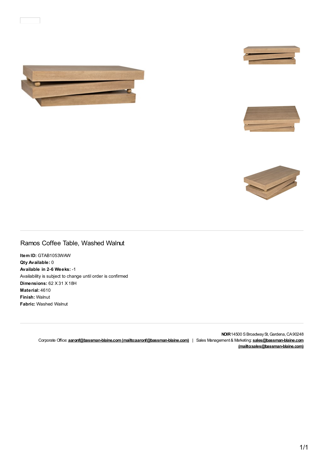 Noir MBYR1539 Specifications - ManualMachine.com