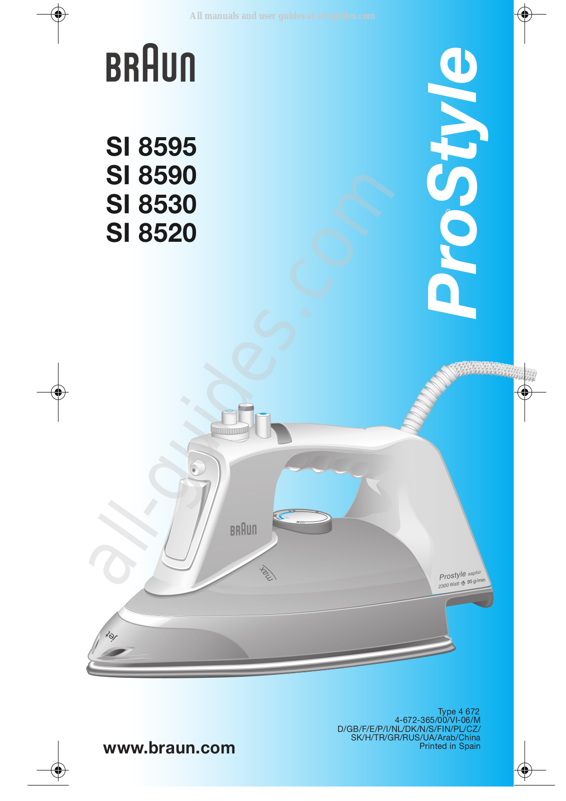 Braun ProStyle, SI 8520 ProStyle Series Manual