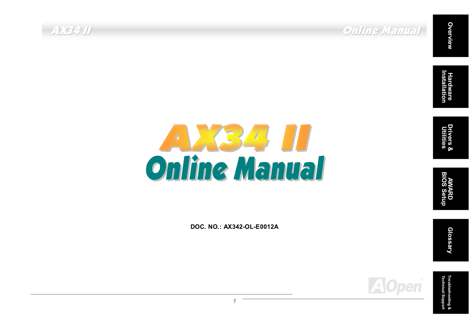 AOpen AX34II User Manual