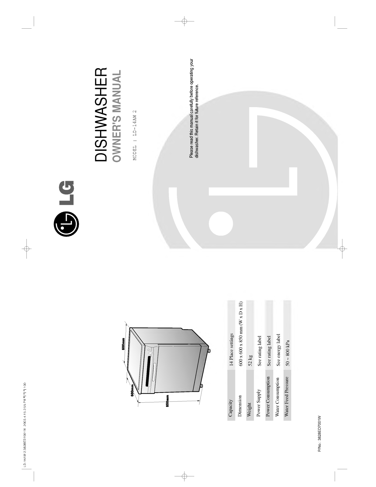 LG LD-14AW2 User Manual