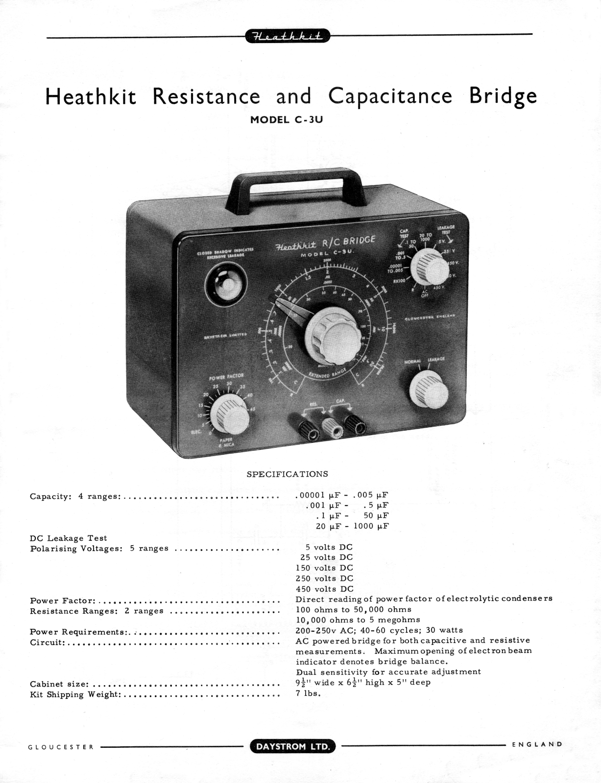 Heathkit C-3U Schematic