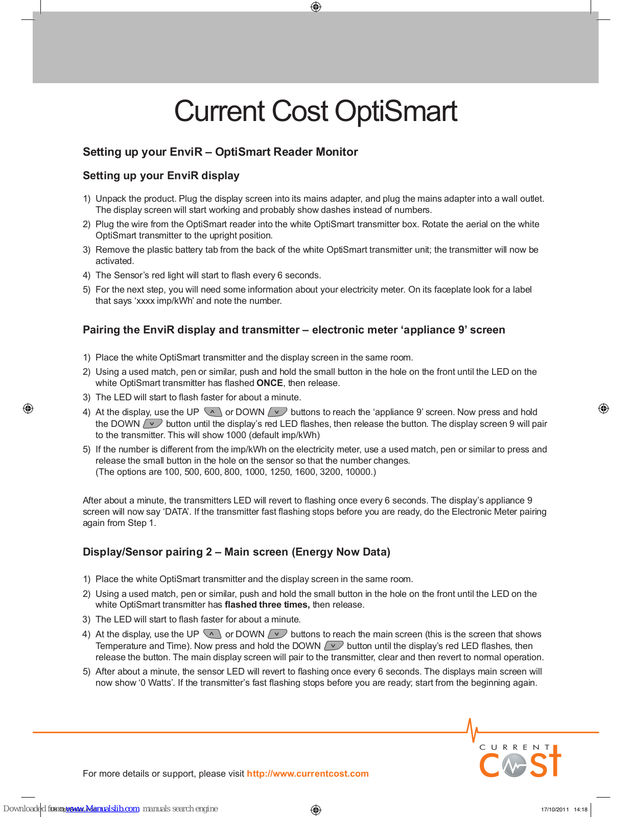 Current Cost OptiSmart, EnviR User Manual - ManualMachine.com