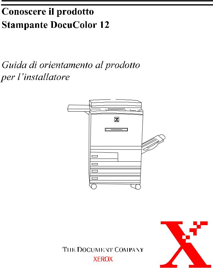 Xerox DocuColor 12 User Manual