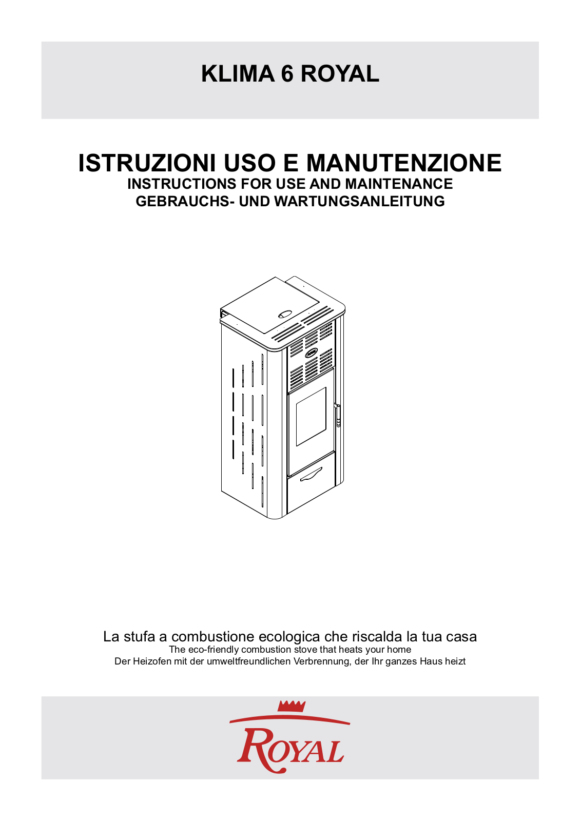 Royal Klima 6 Instructions For Use And Maintenance Manual