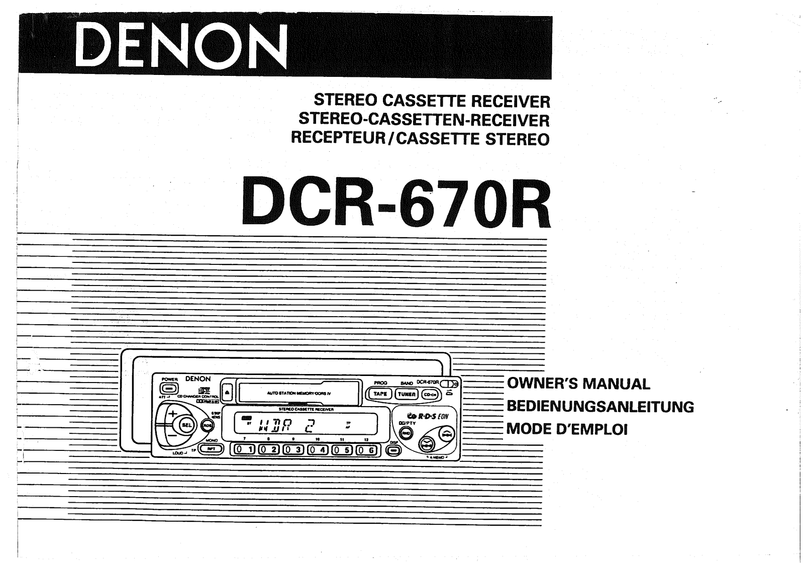 Denon DCR-670R User Manual