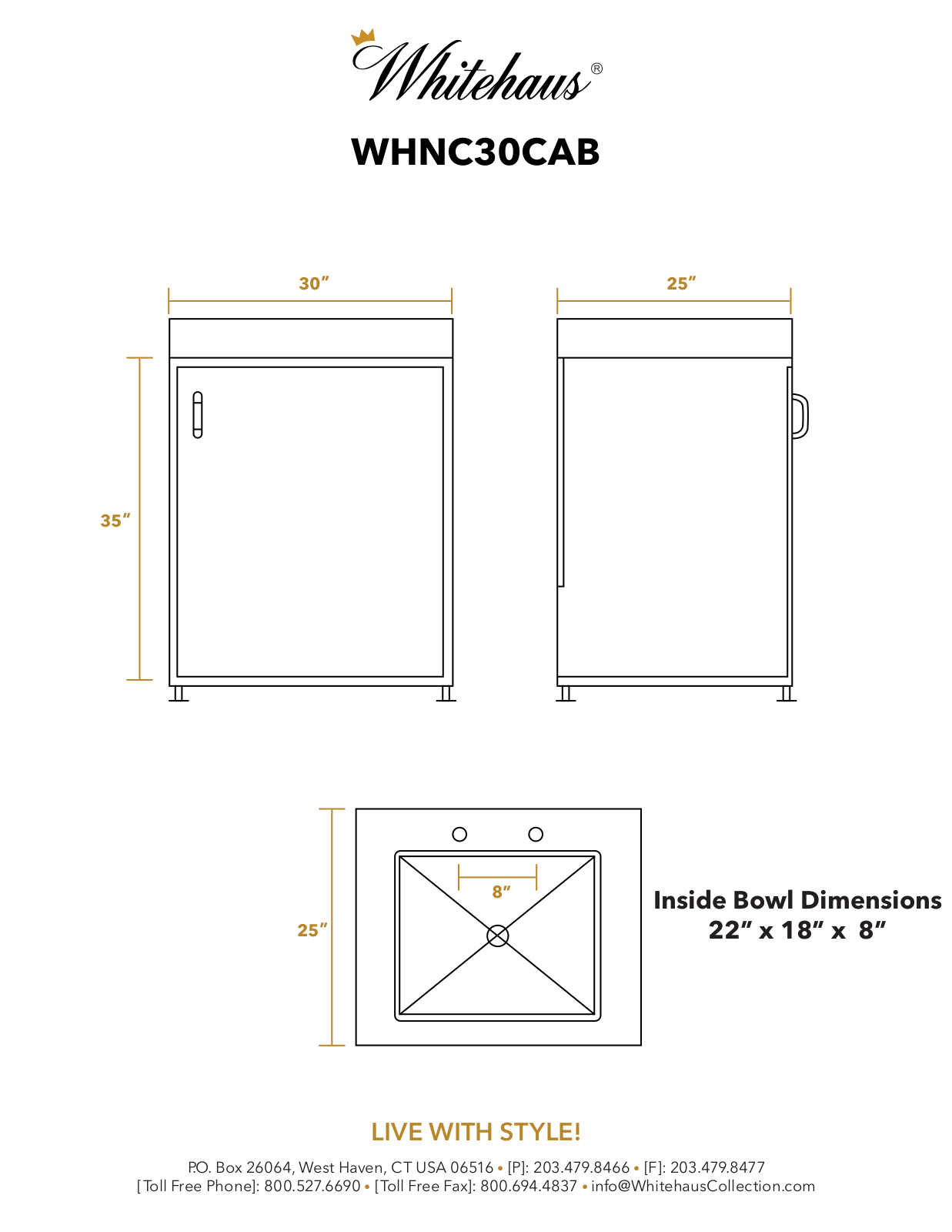Whitehaus Collection WHC2608 Specifications - ManualMachine.com