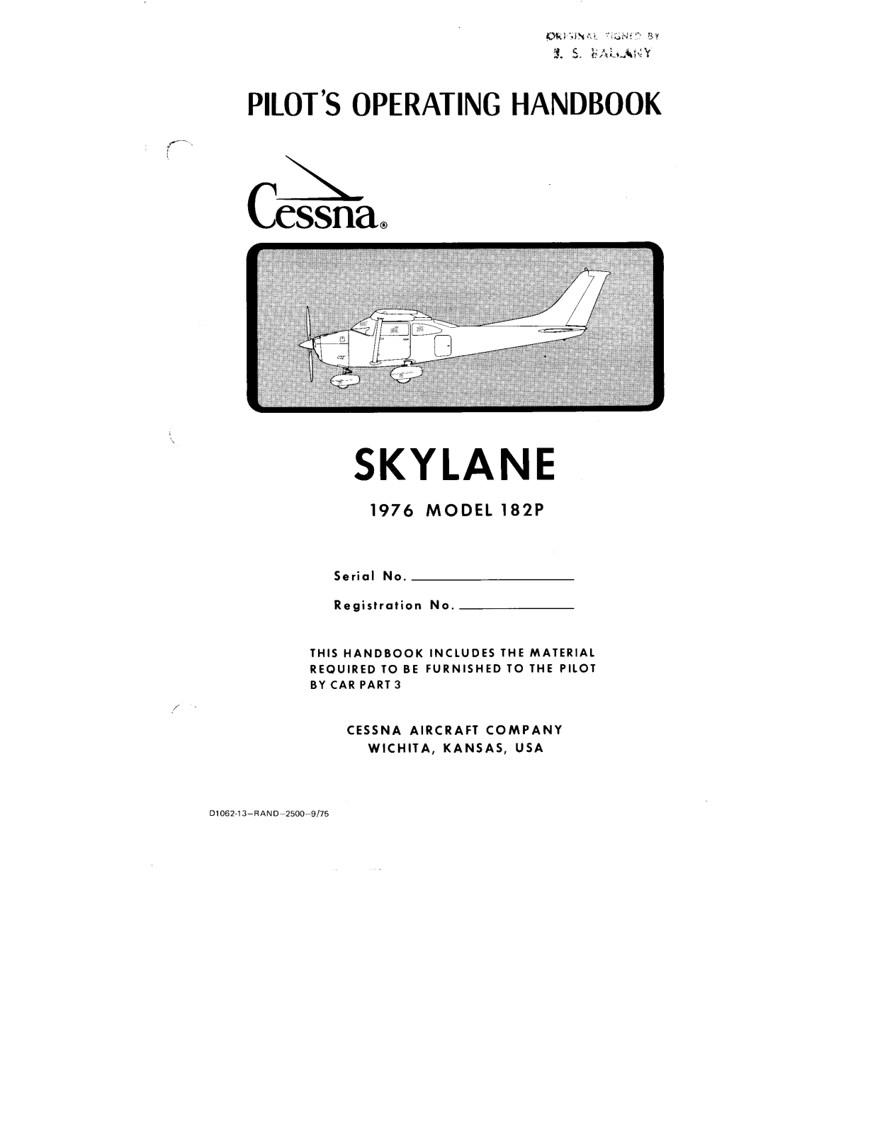 Cessna 182p schematic