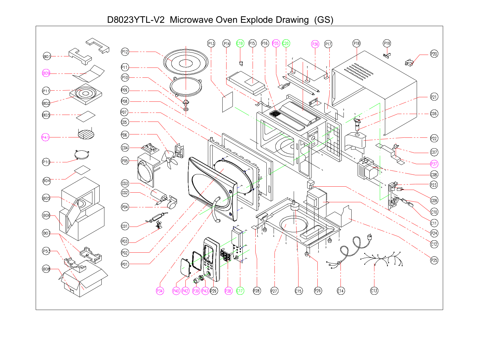 BORK D8023YTL-V2 Exploded view - ManualMachine.com