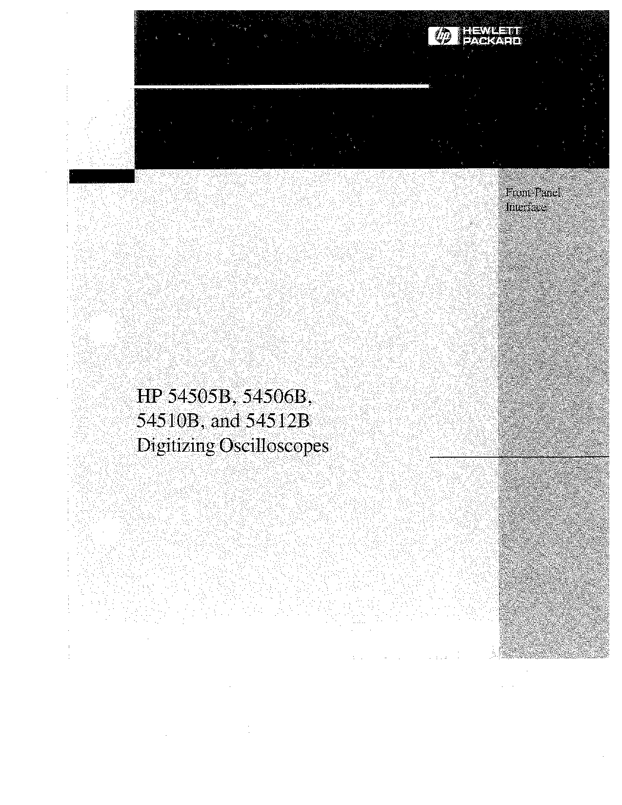 HP (Hewlett-Packard) 54510B, 54505B, 54512B, 54506B User Manual