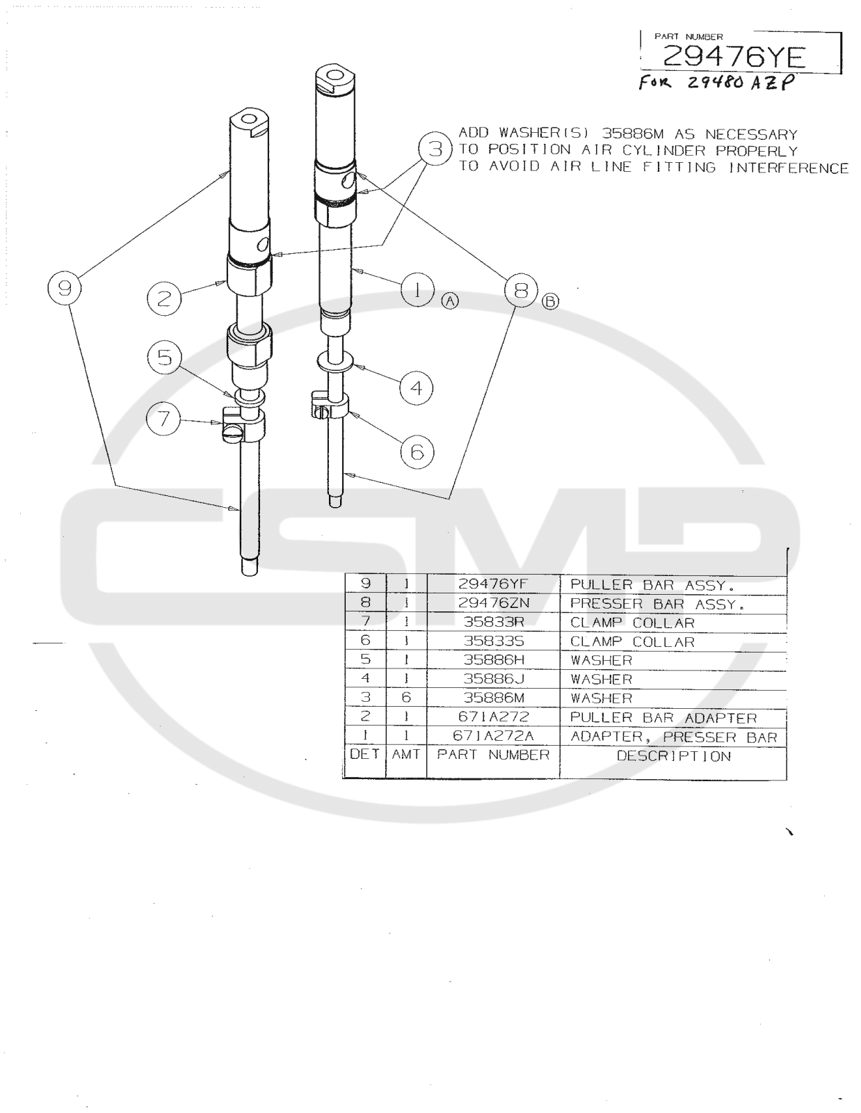 Union Special 29480AZP Parts Book