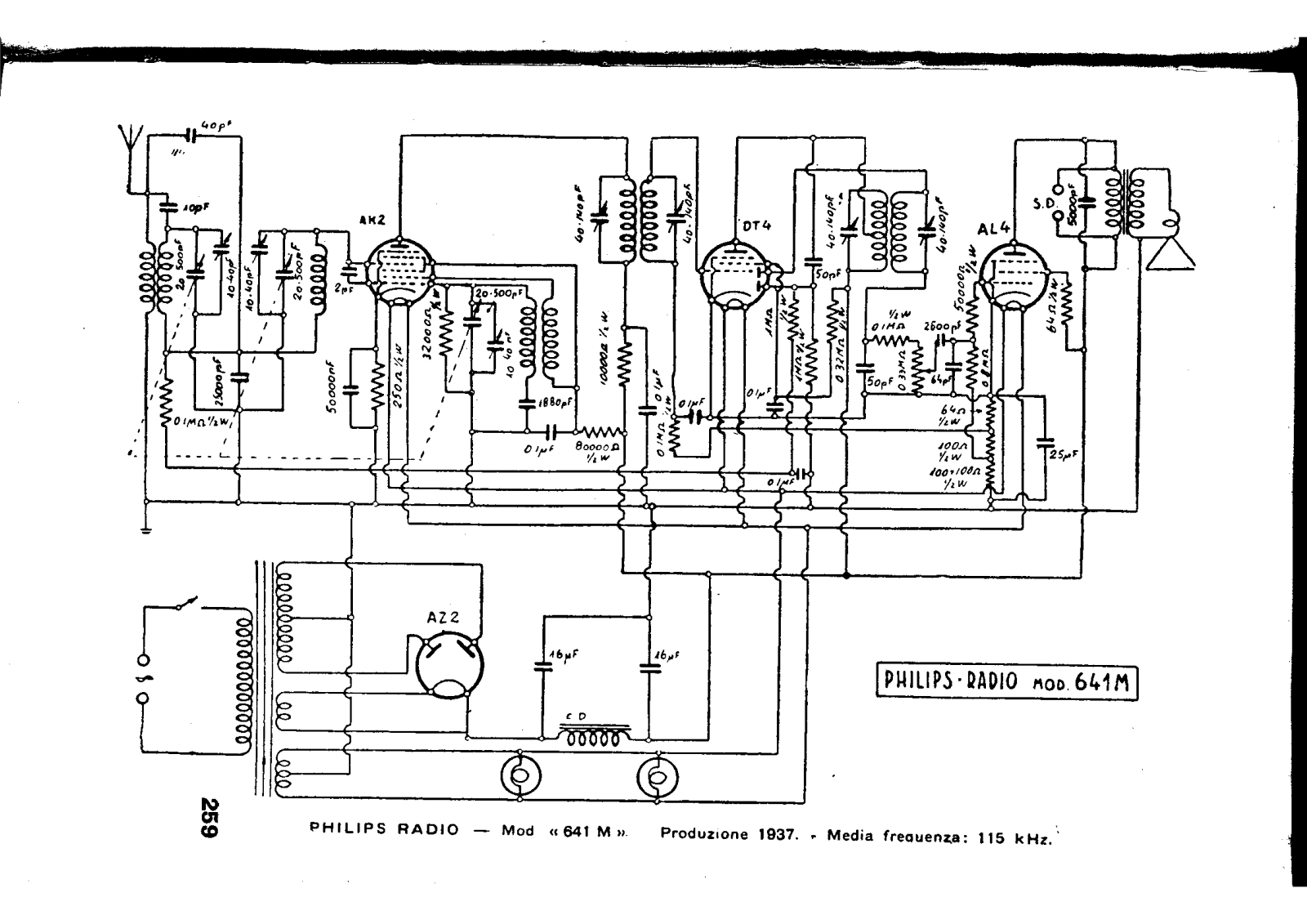 Philips 641m schematic