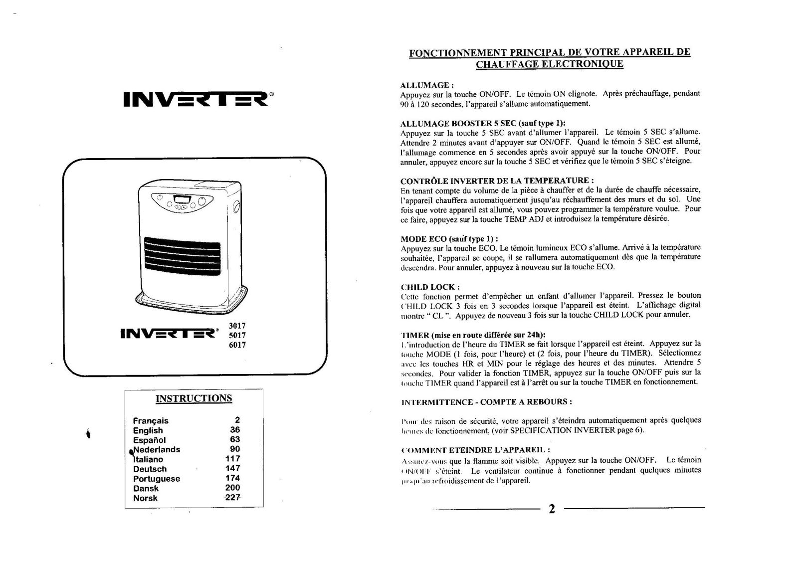 INVERTER 3017, 6017 User Manual