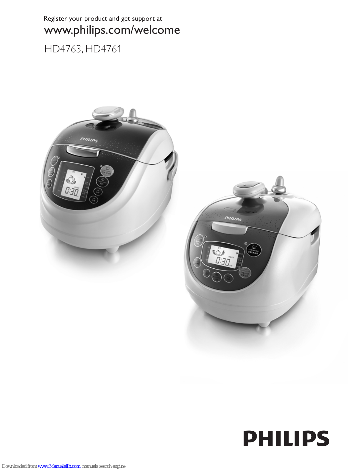 Philips HD4763/00, HD4761/00, HD4763, HD4761 Quick Start Manual - ManualMachine.com