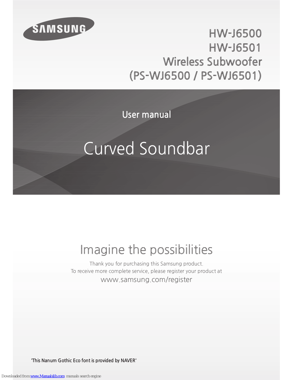 Samsung HW-J6501, PS-WJ6500, PS-WJ6501, HW-J650, PS-WJ651 User Manual