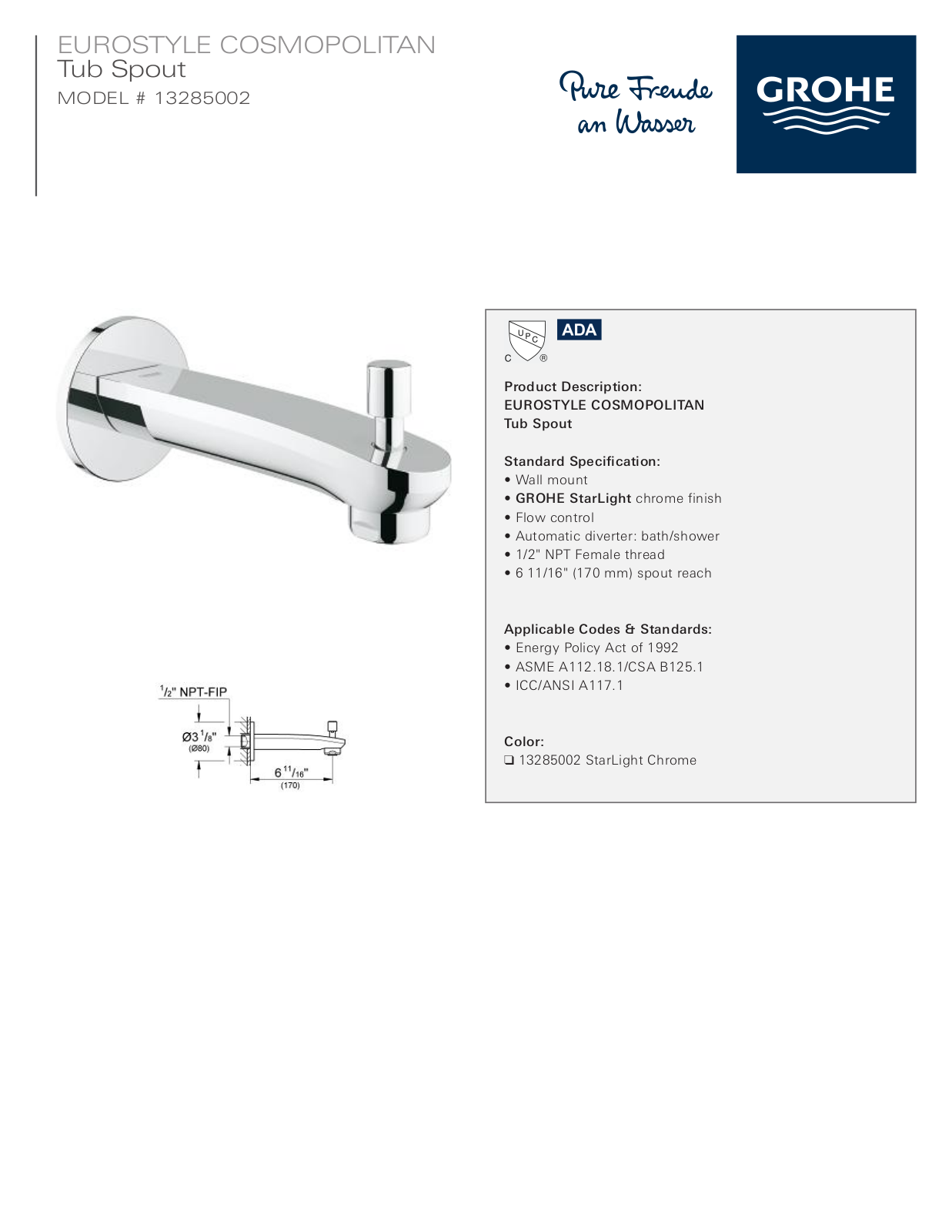 GROHE GRH4144 Specifications - ManualMachine.com