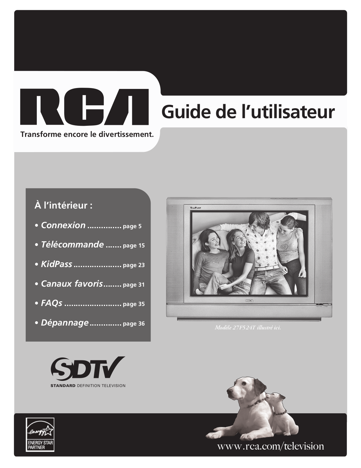 RCA 32V524T, 27F524T, 27V514T, 27V414T, 32V434T User's Guide