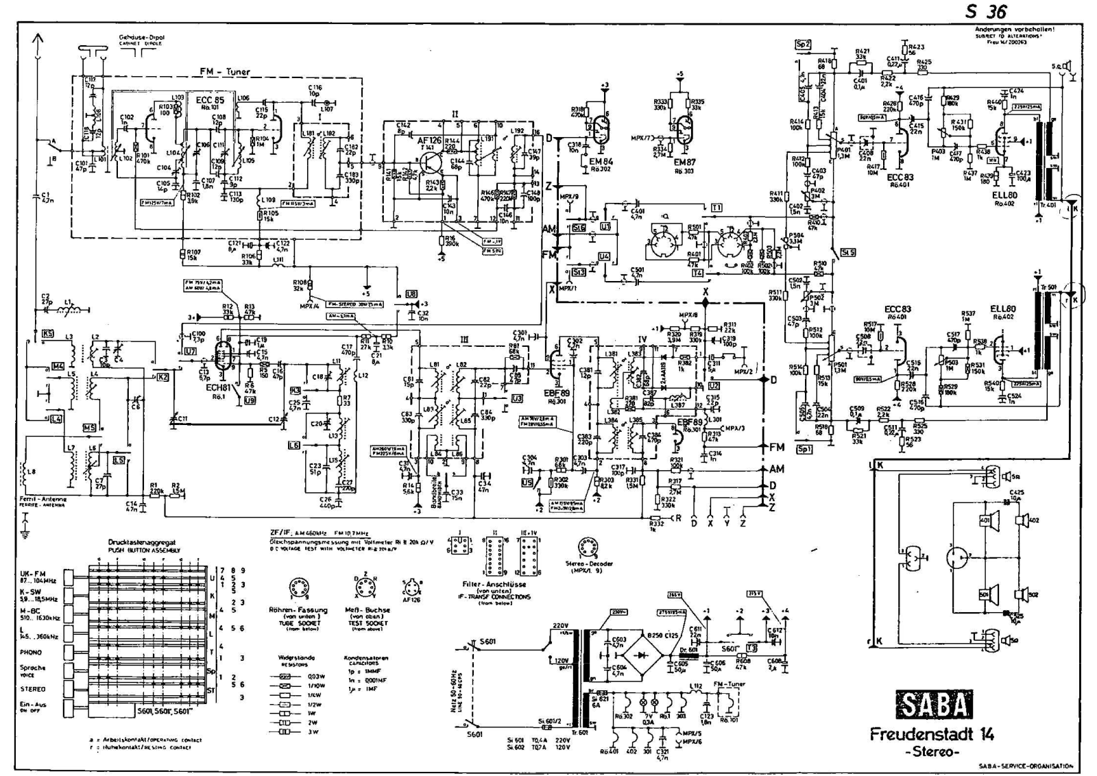 Saba Freudenstadt-14 Schematic