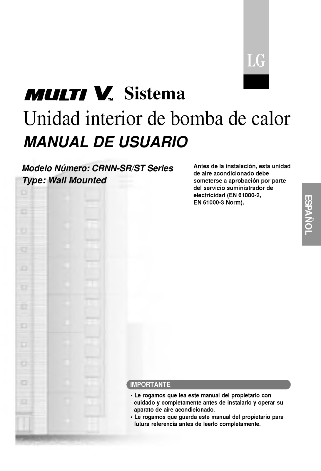 Lg CRNN096SRA0 User Manual