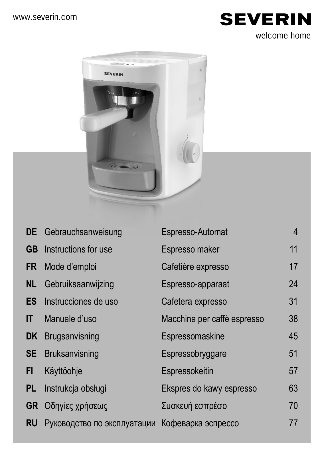 Severin KA 5991 User Manual