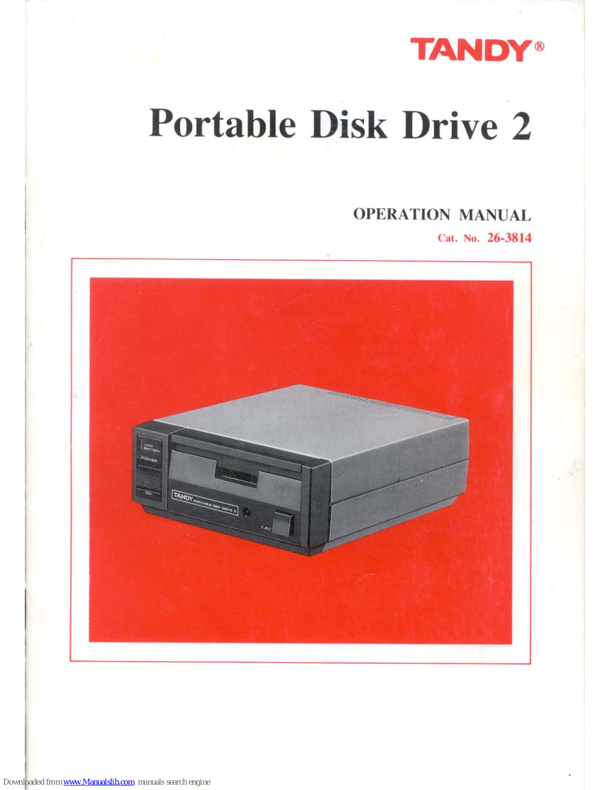 Tandy portable disk drive 2 Operation Manual