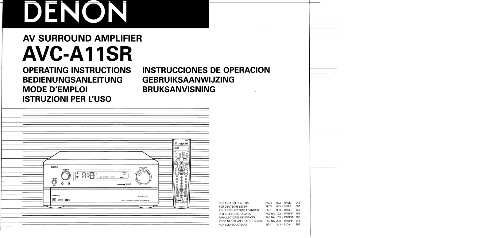 Denon AVC-A11SR Operating Instructions