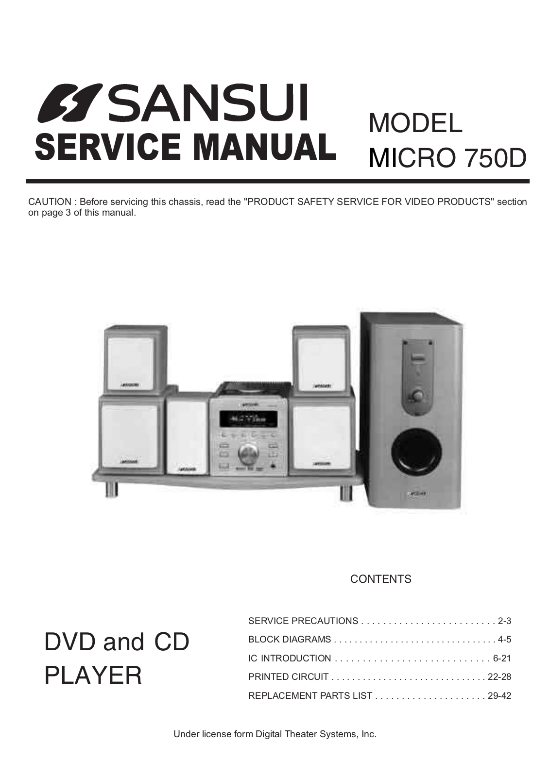 Sansui Micro-750-D Service Manual
