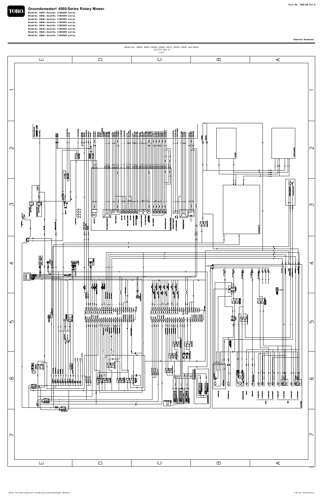 Toro 30604, 30605, 60608, 30609, 30635 Schéma électrique - ManualMachine.com