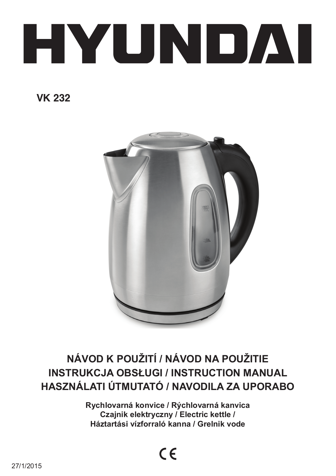 Hyundai VK 232 BE, VK 232 BL, VK 232 R User Manual