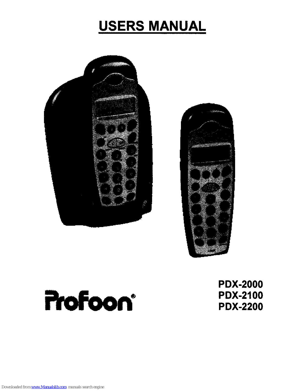 Profoon PDX-2000, PDX-2100, PDX-2200 User Manual - ManualMachine.com