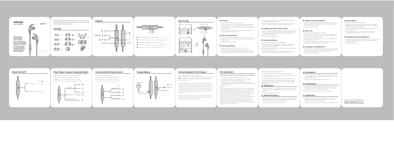 MPOW TECHNOLOGY BH349A Users manual