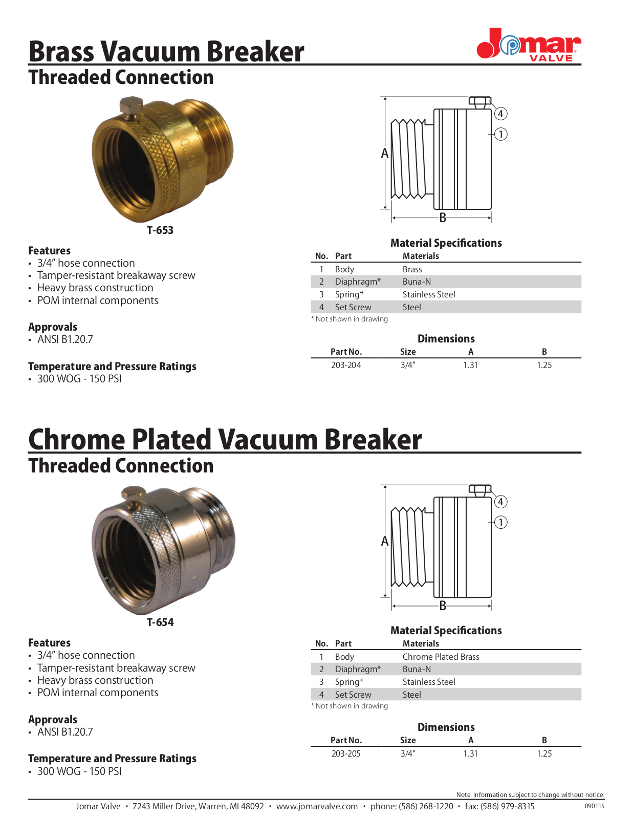 Jomar T-654 User Manual