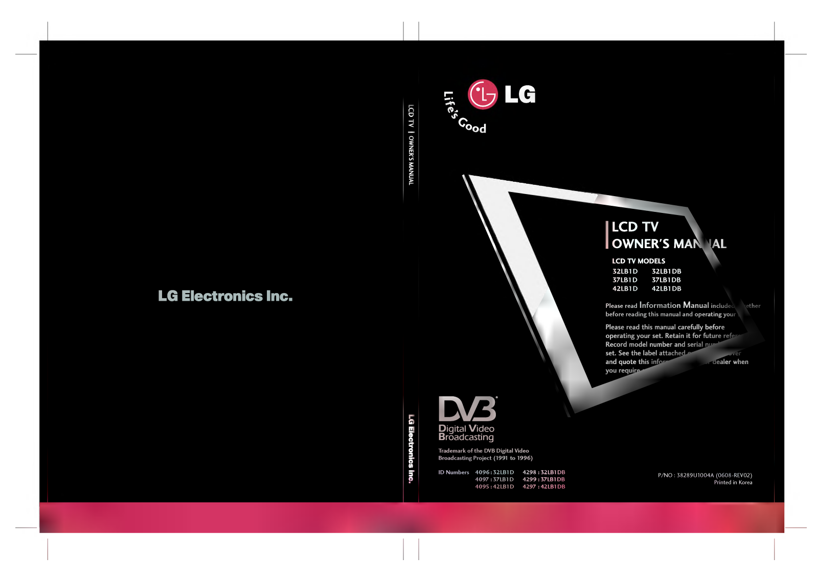 LG 37LB1DB Owner’s Manual