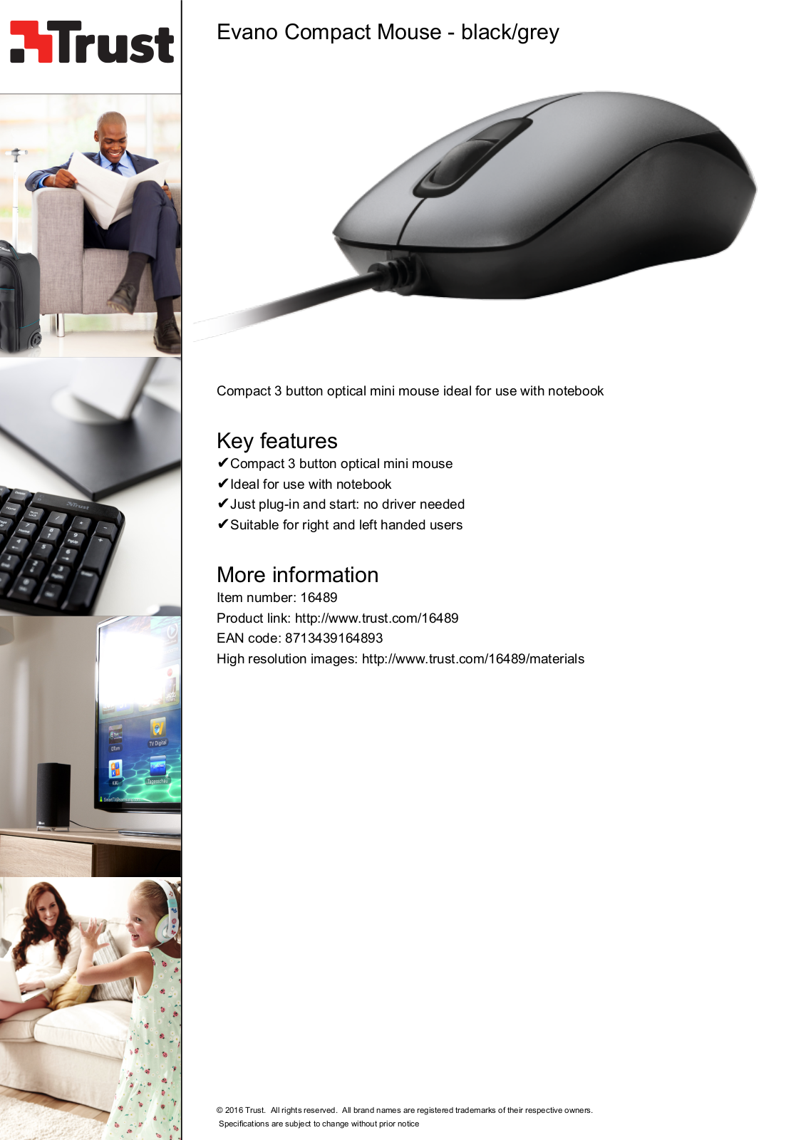 Trust Evano Compact Mouse User Manual