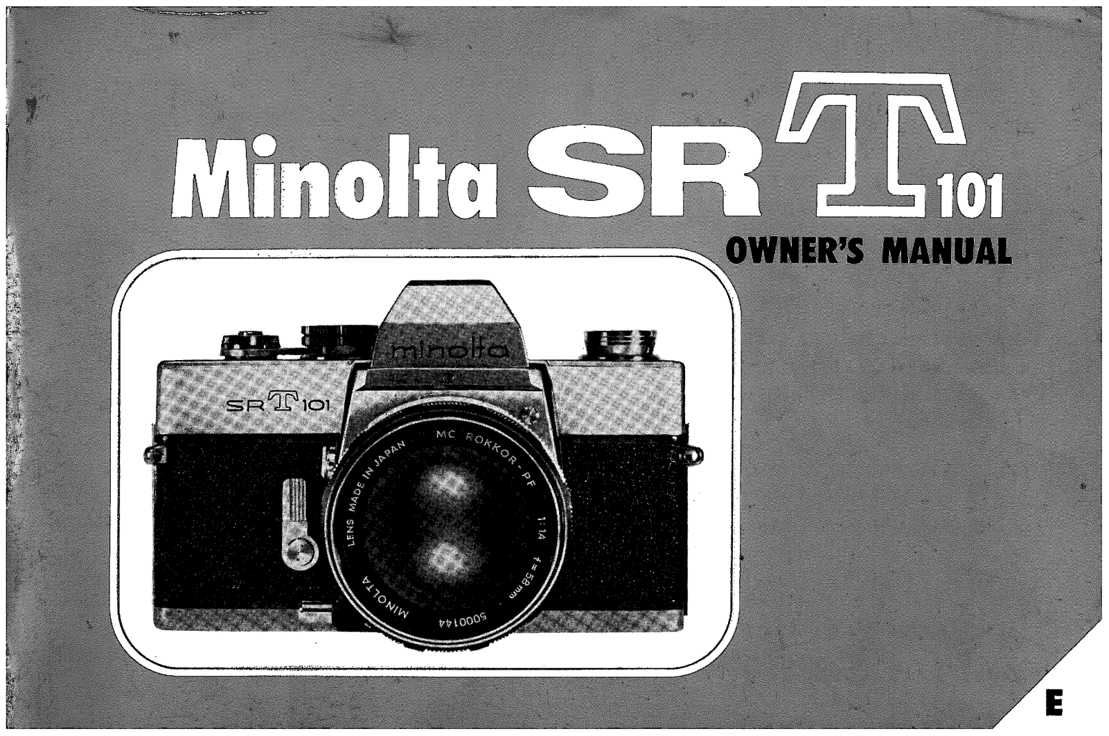 Konica Minolta SR-T101 User Manual