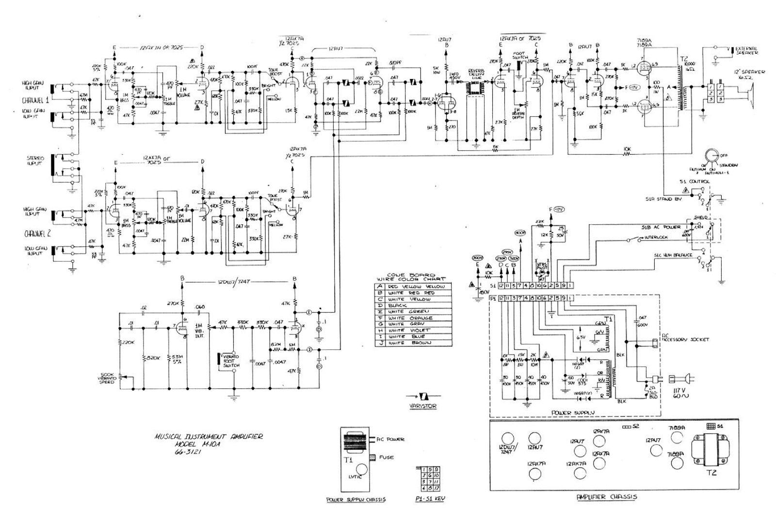 Magnatone m10a schematic