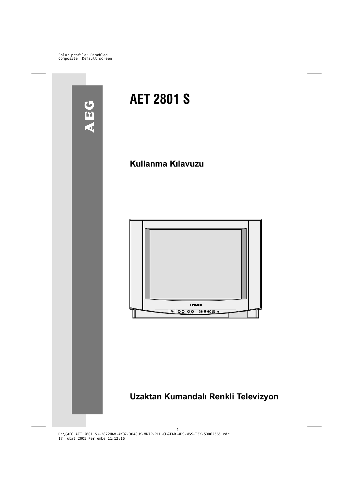 AEG AET2801S User Manual