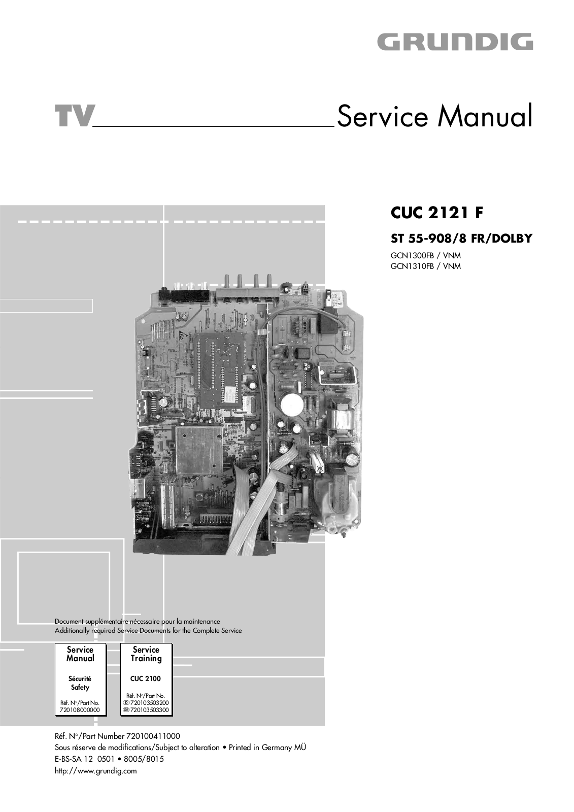 Grundig ST 55-908-8 FR-DOLB Service Manual
