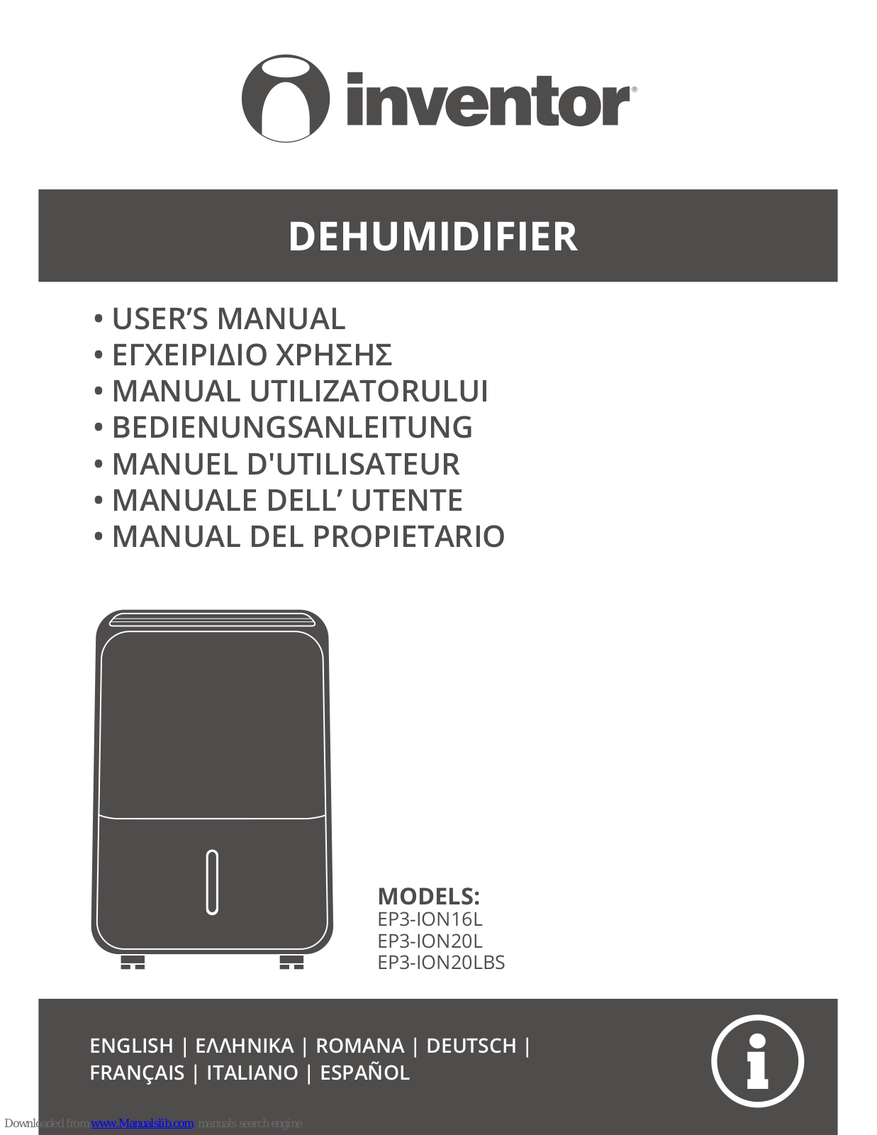 INVENTOR C2-12L, C2-10L, E2-ION16L, C2-12LBS, E2-ION20L User Manual