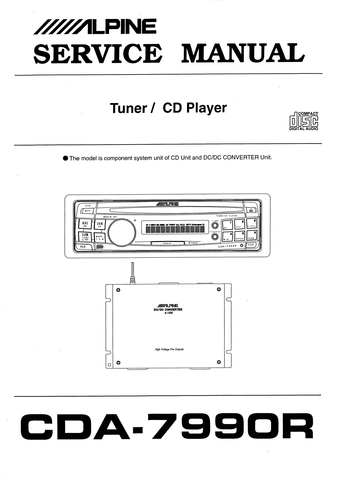 Alpine CDA-7990-R Service manual