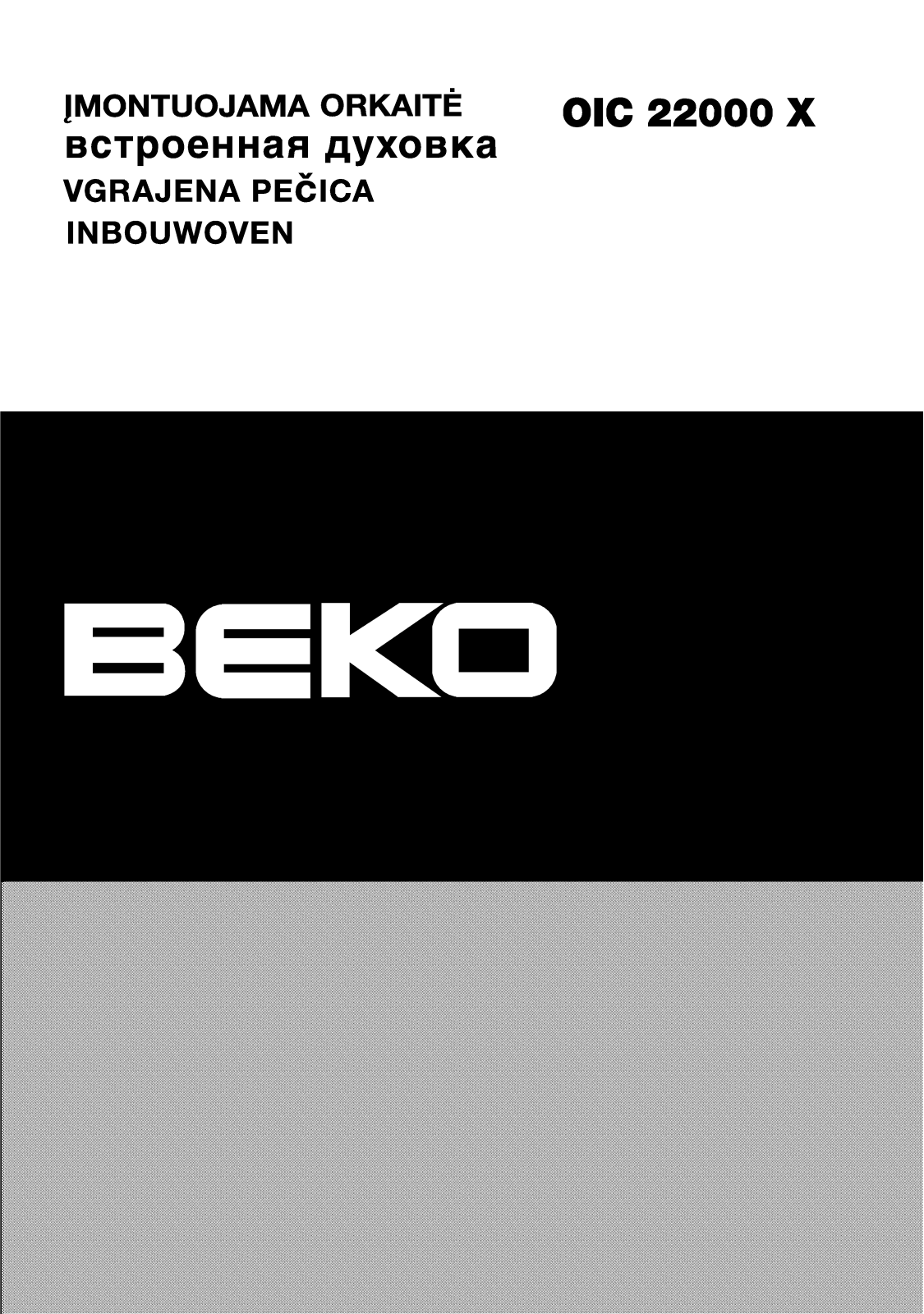 Beko OIC 22000 X User Manual