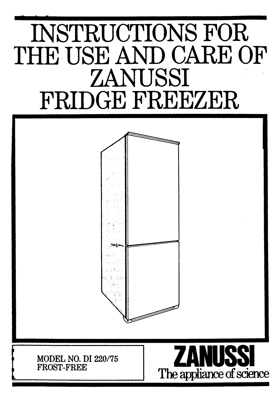 Zanussi Di220/75FF/B, Di220/75FF User Manual