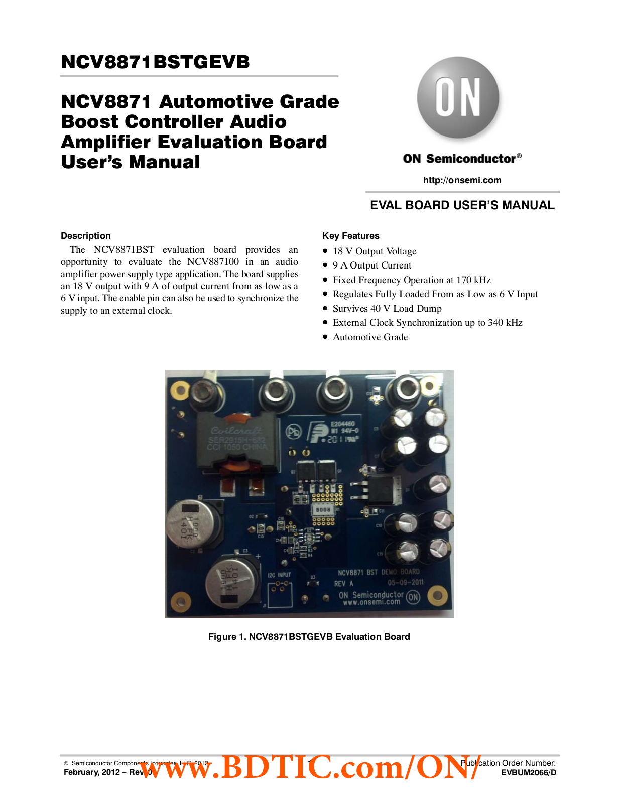 ON Semiconductor NCV8871BSTGEVB User Manual