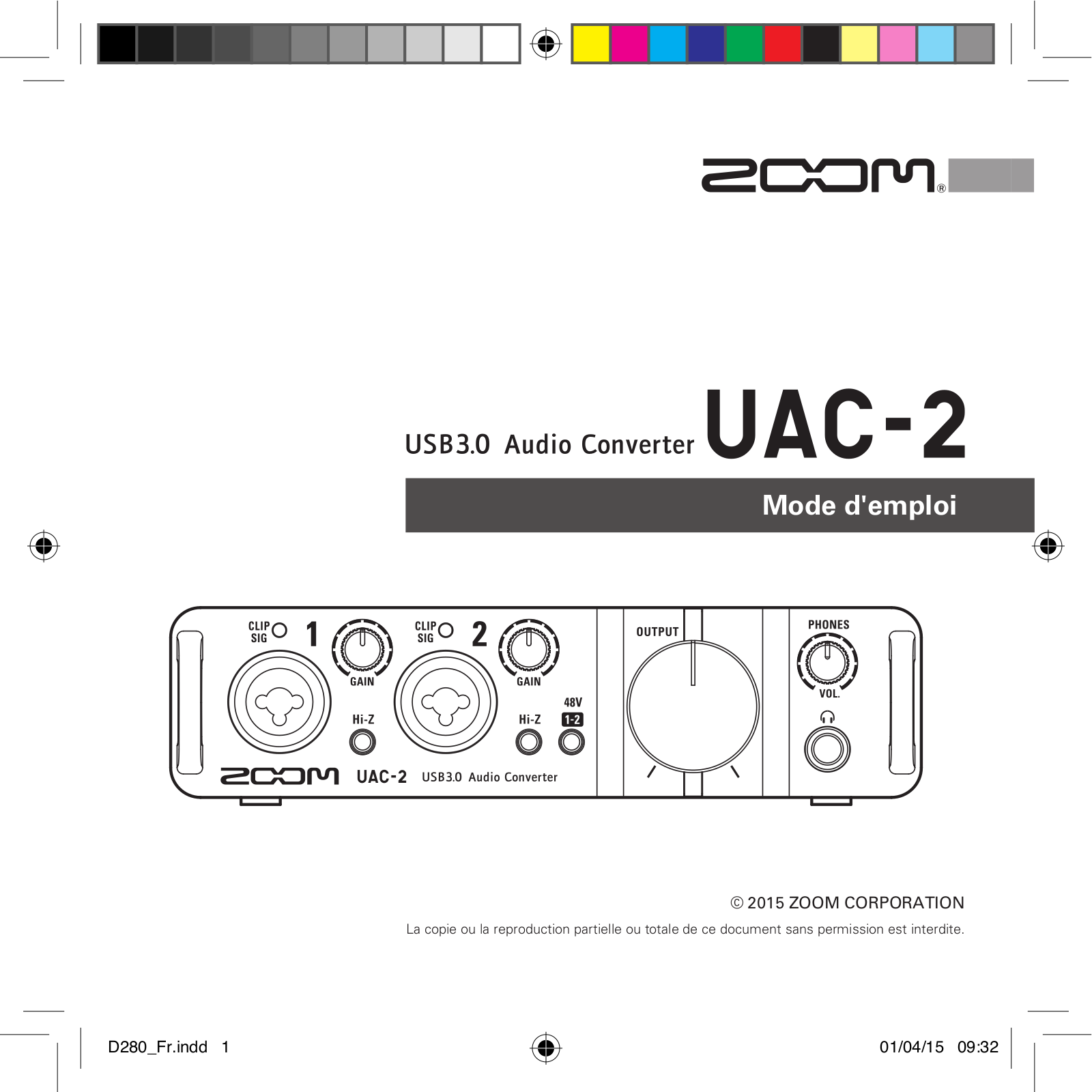 Zoom UAC-2 User Manual